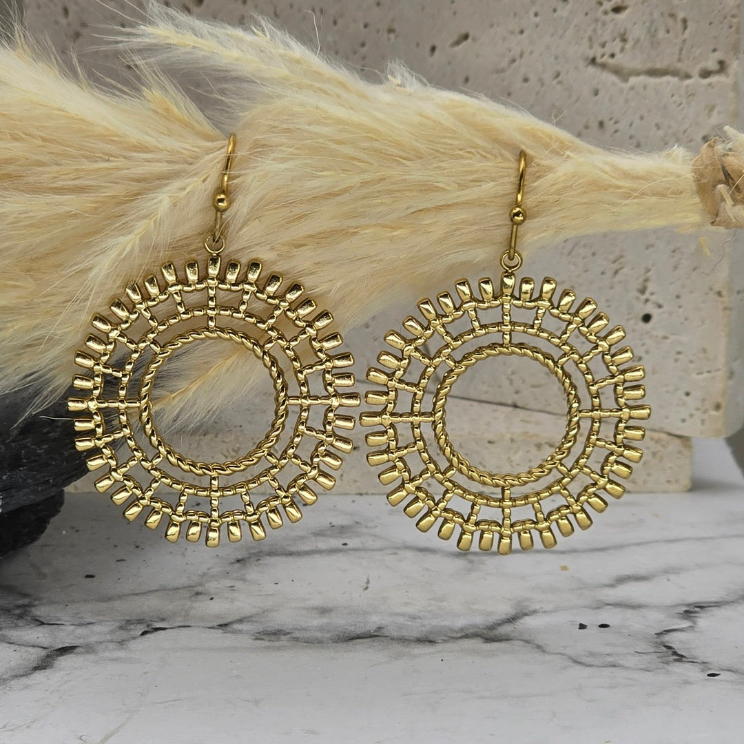 BOUCLE OREILLE ACIER INOXYDABLE ARTISANAL CRUSEILLES COPPONEX