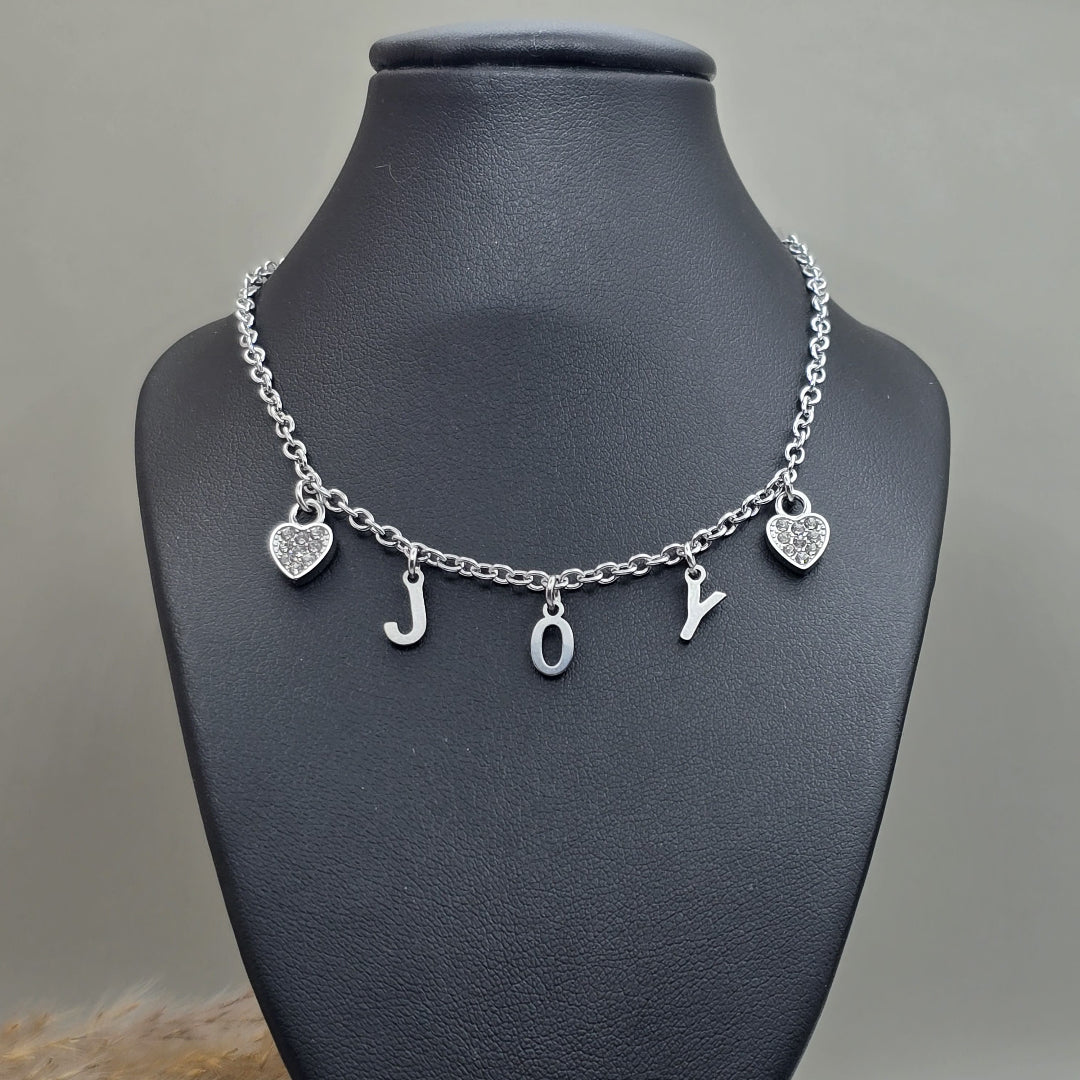 Collier initiales en acier inoxydable – bijou prénom fille ado