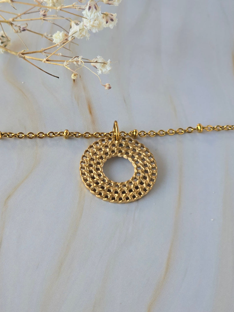 Bijou femme doré assorti au bracelet ERIS