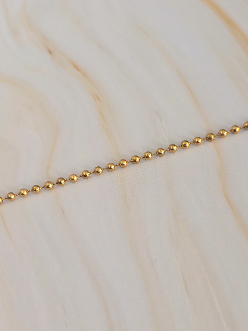 Collier MELITE en acier inoxydable doré longueur 43 cm