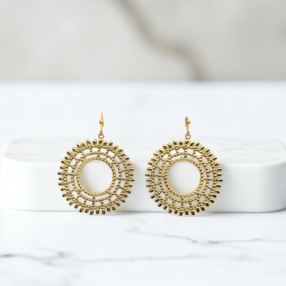 BOUCLE OREILLE ACIER INOX ARTISANAT COPPONEX CRUSEILLES