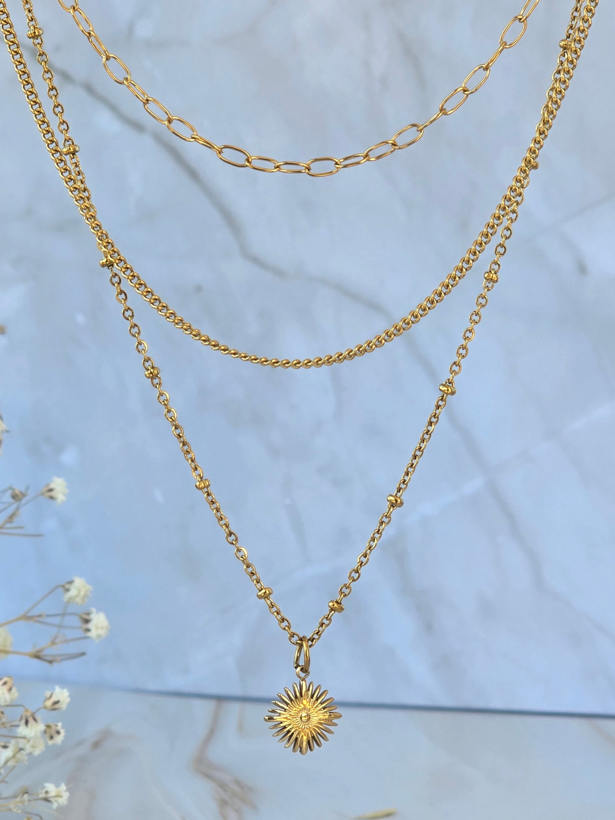 COLLIER TRIPLE RANG POUR UN EFFET DE SUPERPOSITION DE LAYERING