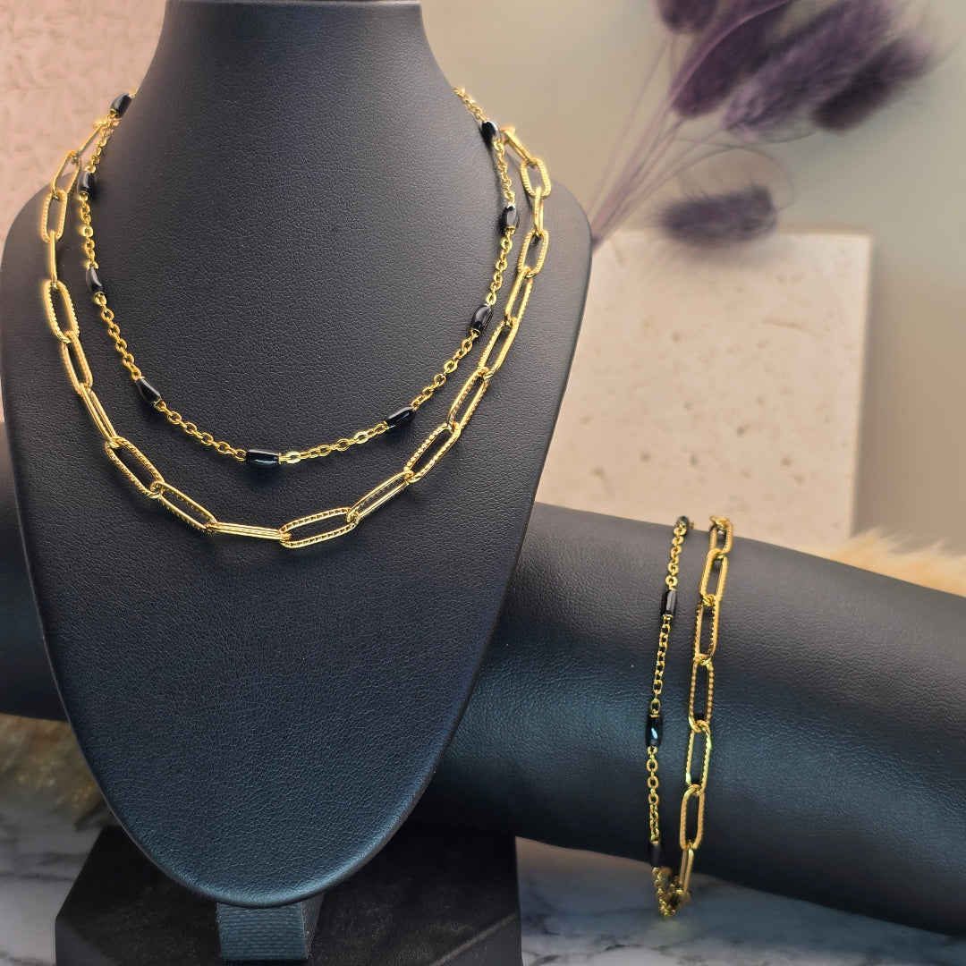 Coffret bijou femme Noël – parure Katarine Zateka collier et bracelet double rang