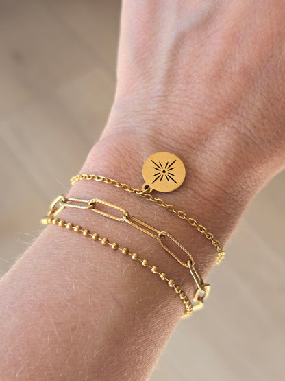 Bracelet STELLA longueur 16,5 cm avec chaînette d’extension
