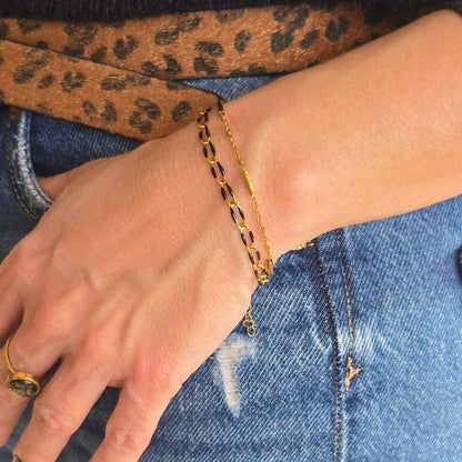 Bracelet AUDORA ajustable avec chaînette, bijou fantaisie chic Zatéka Création