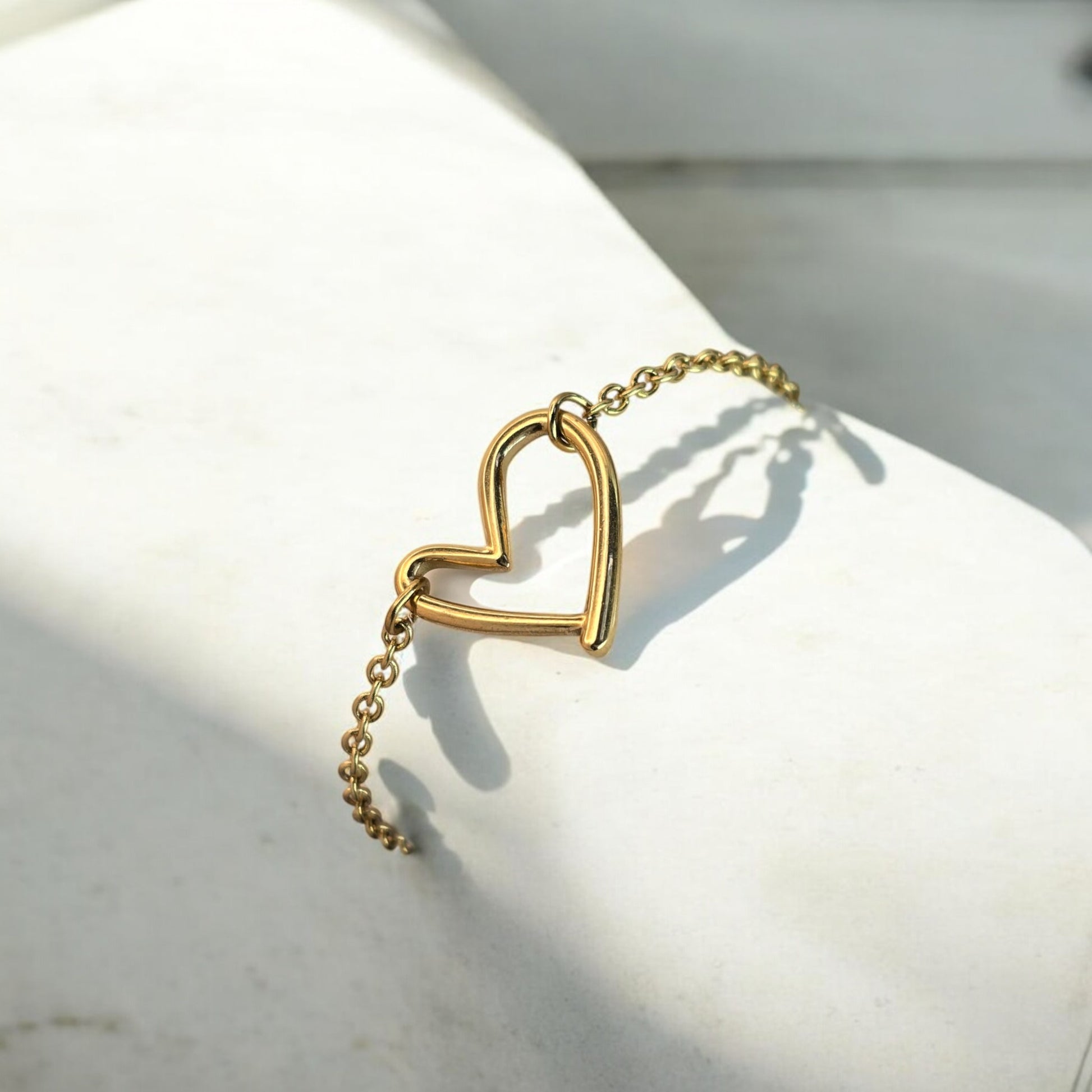 bracelet coeur dore femme acier dore cadeau bijou noel enamora