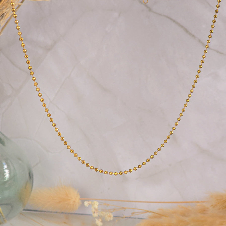 Collier doré MELITE avec chaîne à billes fine
