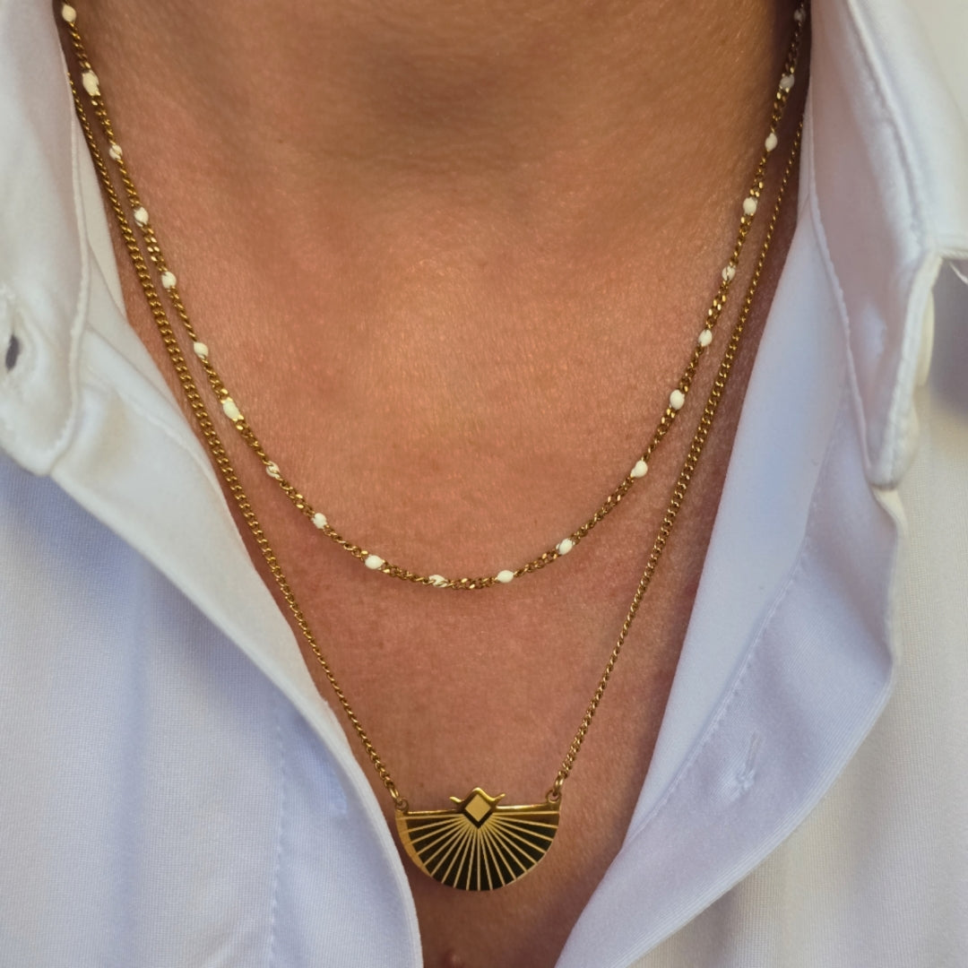 collier deux chaines - bijou artisanal copponex annecy genève cruseilles