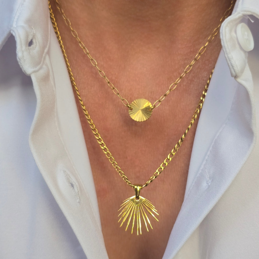 collier acier inoxydable deux chaines bijou fantaisie copponex cruseilles annecy genève