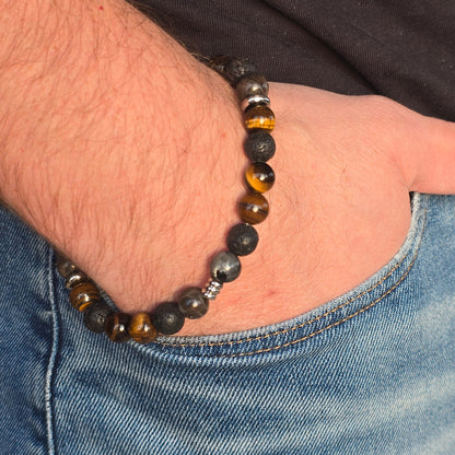 Bracelet homme porté – idée cadeau artisanal pour la Saint-Valentin ou un anniversaire