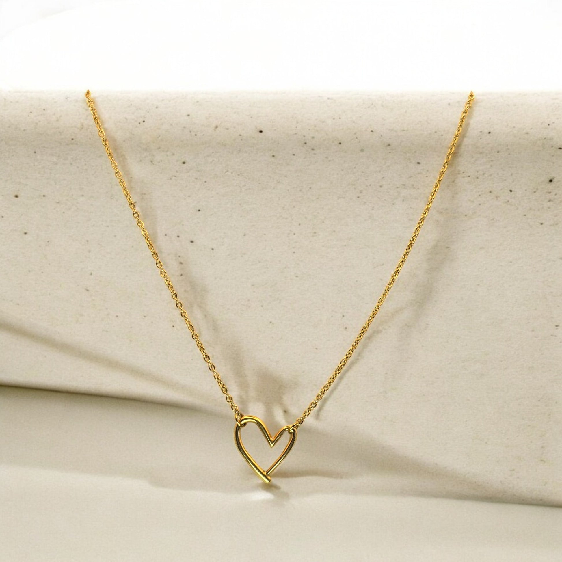 parure collier bracelet femme coeur dore bijou noel enamora